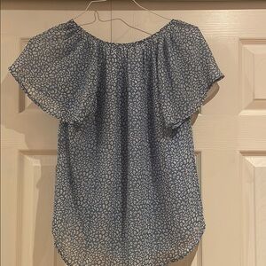 Blue Patterned Women's Top